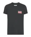 Maison Margiela Charcoal Brand-print Crewneck Cotton-jersey T-shirt In Blue