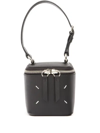 Maison Margiela Cube Micro Leather Handbag In Black