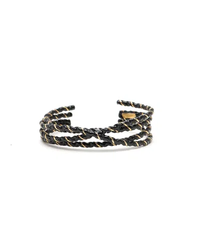 Maison Margiela Cuff Bracelet In Black
