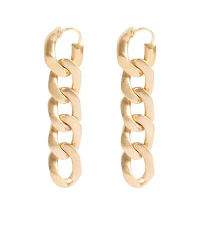 Maison Margiela Curb-chain Drop Earrings In Yellow