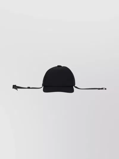 Maison Margiela Curved Brim Six-panel Hat Eyelet Vents In Black