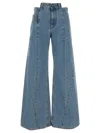 Maison Margiela Asymmetrical Waist Jeans In Blue