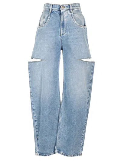 Maison Margiela Cut Off Jeans Blue