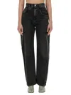 Maison Margiela Jeans With Cut Out Detail In Black