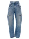 Maison Margiela Loose Fit Denim Jeans With Slash Details Clothing