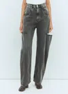 Maison Margiela Loose-fit Jeans With Stylish Slash Detailing In Black