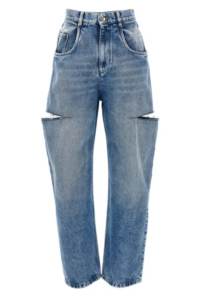 Maison Margiela Women Blue Distressed Straight-leg Jeans, 26 Luxury Jeans For Women Darveys