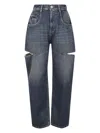 Maison Margiela Cut-out Jeans In Blue