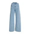 Maison Margiela Cut-out-waist Straight Jeans In Blue