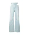 Maison Margiela Deconstructed High Waist Jeans In Blue