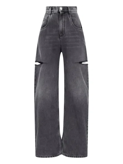 Maison Margiela Cut-out Detail Jeans - Size 40 In Blue