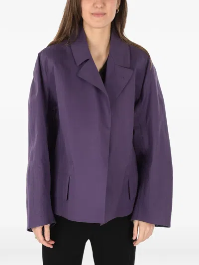 Maison Margiela Cut-out Open-front Jacket In Purple