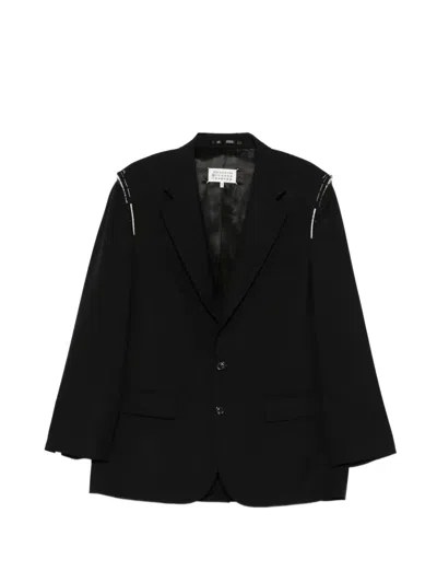 Maison Margiela Cut-out Tailored Blazer In Black