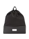 Maison Margiela Daily Drawstring Medium Backpack In Black