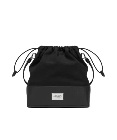Maison Margiela Daily Drawstring Medium Backpack In Black
