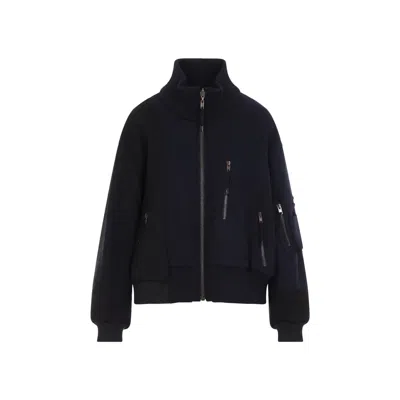 Maison Margiela Dark Blue Black Reversible Spliced Bomber