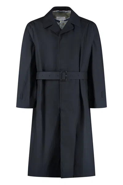 Maison Margiela Dark Blue Cotton Trench Coat