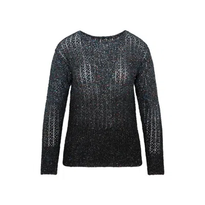 MAISON MARGIELA MAISON MARGIELA DARK BLUE CREWNECK SWEATER