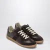 Maison Margiela Dark Brown Replica Sneakers In Black