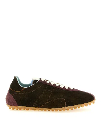 Maison Margiela Dark Brown Sprinters Sneakers In Multi