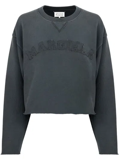 MAISON MARGIELA DARK GREY LOGO SWEATSHIRT