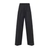 Maison Margiela Wide-leg Trousers With Belt Loops And Pockets In Black