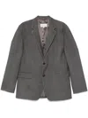 Maison Margiela Single-breasted Blazer In Dark Grey