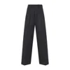 Maison Margiela Wide-leg Trousers With Belt Loops And Pockets In Black
