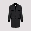 Maison Margiela Charcoal Gray Wool Long Jacket In Dark Grey