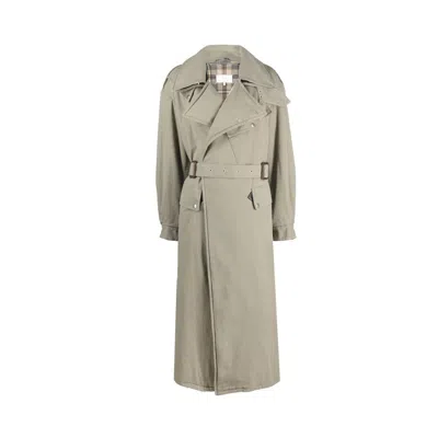 Maison Margiela Deconstructed Belted Trench Coat In Neutral