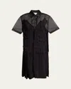 Maison Margiela Abito Chemisier In Rete Nera Donna In Veryblack