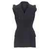 Maison Margiela Deconstructed Padded Shoulder Cigarette Jacket In Black