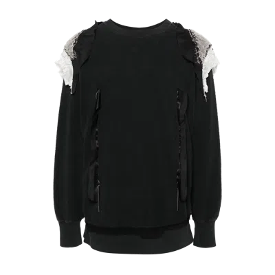 MAISON MARGIELA MAISON MARGIELA DECONSTRUCTED SWEATSHIRT BLACK