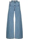 Maison Margiela Wide Leg Jeans In Blue