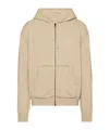 Maison Margiela Zip-up Walnut Sweatshirt With Spacious Hood In Walnut