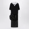 Maison Margiela Black Decortique Dress With Floral Detail