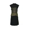 Maison Margiela Décortiqué Layer Dress Woman Grey And Off White In Black