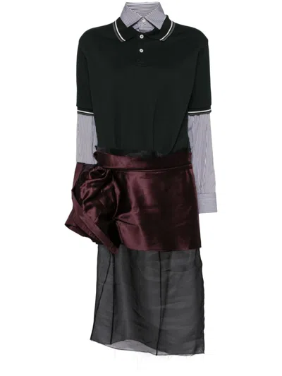 Maison Margiela Décortiqué Midi Dress In Green