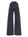 Maison Margiela "décortiqué" Palazzo Jeans In Black