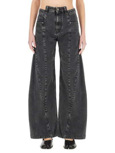 Maison Margiela Dècortiqué" Palazzo Jeans In Gray