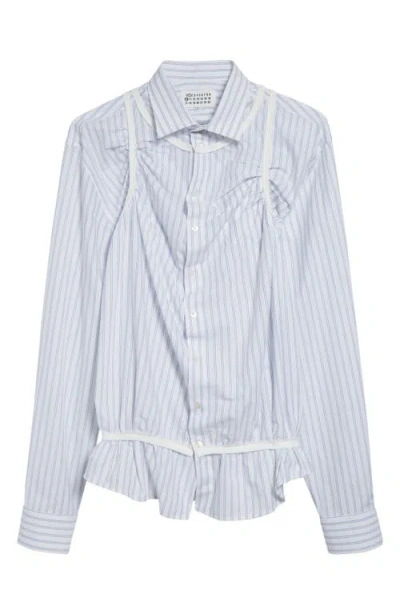 Maison Margiela Décortiqué Piping Button-up Shirt In Multi