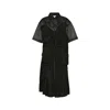 Maison Margiela Abito Chemisier In Rete Nera Donna