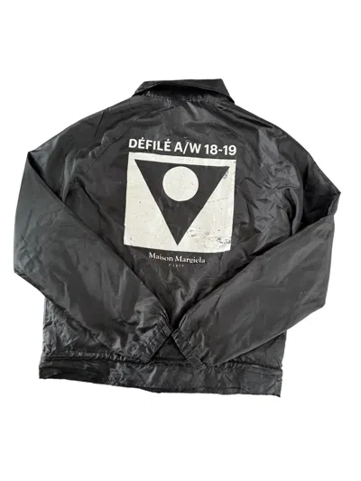 Pre-owned Maison Margiela Defile Aw18 19 Coach Jacket In Black