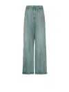 Maison Margiela Pleat Jeans Woman Light Blue