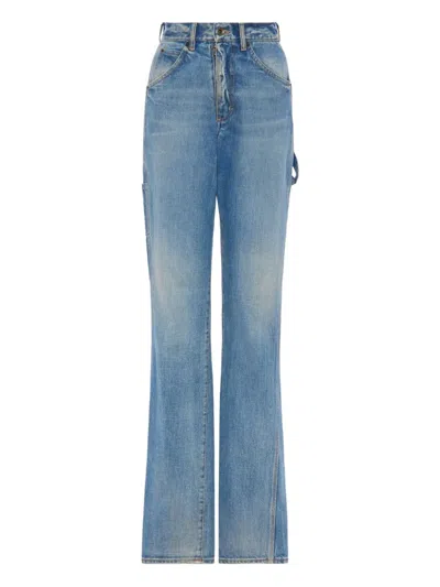 Maison Margiela Fading-effect Denim Straight-leg Jeans In Blue
