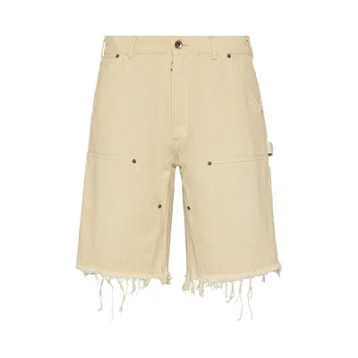 Pre-owned Maison Margiela Denim Cut-off Carpenter Shorts 'beige' | Tan | Men's Size 28