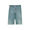 Maison Margiela Denim Cut-off Shorts Man Light Blue In Blue