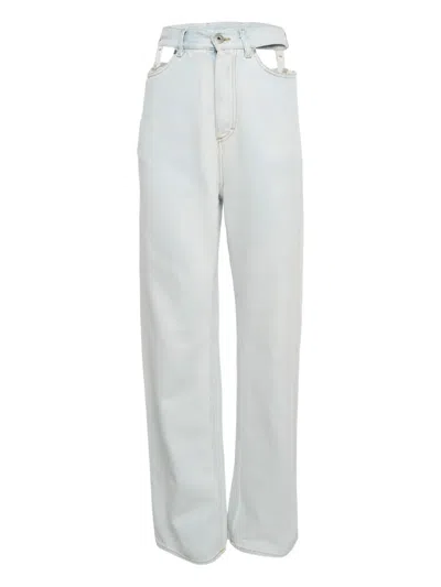 Pre-owned Maison Margiela Denim Cut-outs Jeans In Blue