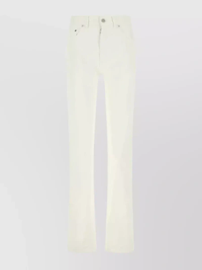 Maison Margiela Denim Flare High-waist Pants In Cream