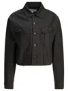 Maison Margiela Denim Jacket With Collared Design And Pockets In Black